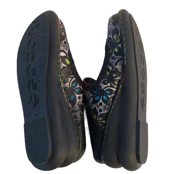 Socofy Hippie leather flower open back clogs size 38 Poshmark size 7-1/2-8 - Picture 9 of 10